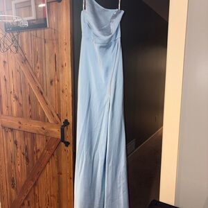 Elegant Light Blue Birdy Grey Dress